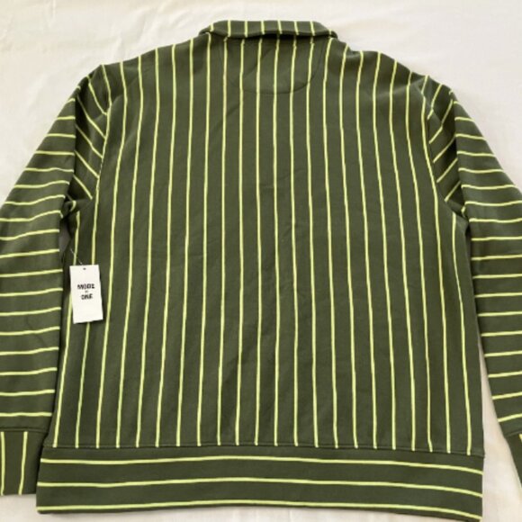Mode of One Men's Long Sleeve French Terry Shirt Wild Ivy Size L - Picture 4 of 6